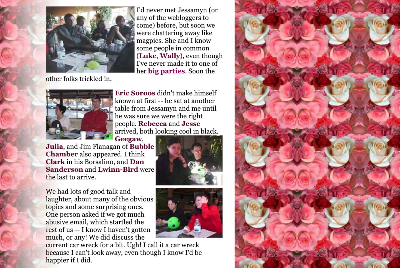 Anita Rowland blog post from February 2000.